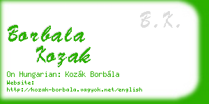borbala kozak business card